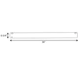 36 in. Black Chrome Ceiling Fan Downrod