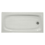 Salient 60 in. x 30 in. Cast Iron Single Threshold Shower Base with Right-Hand Drain in White - Super Arbor