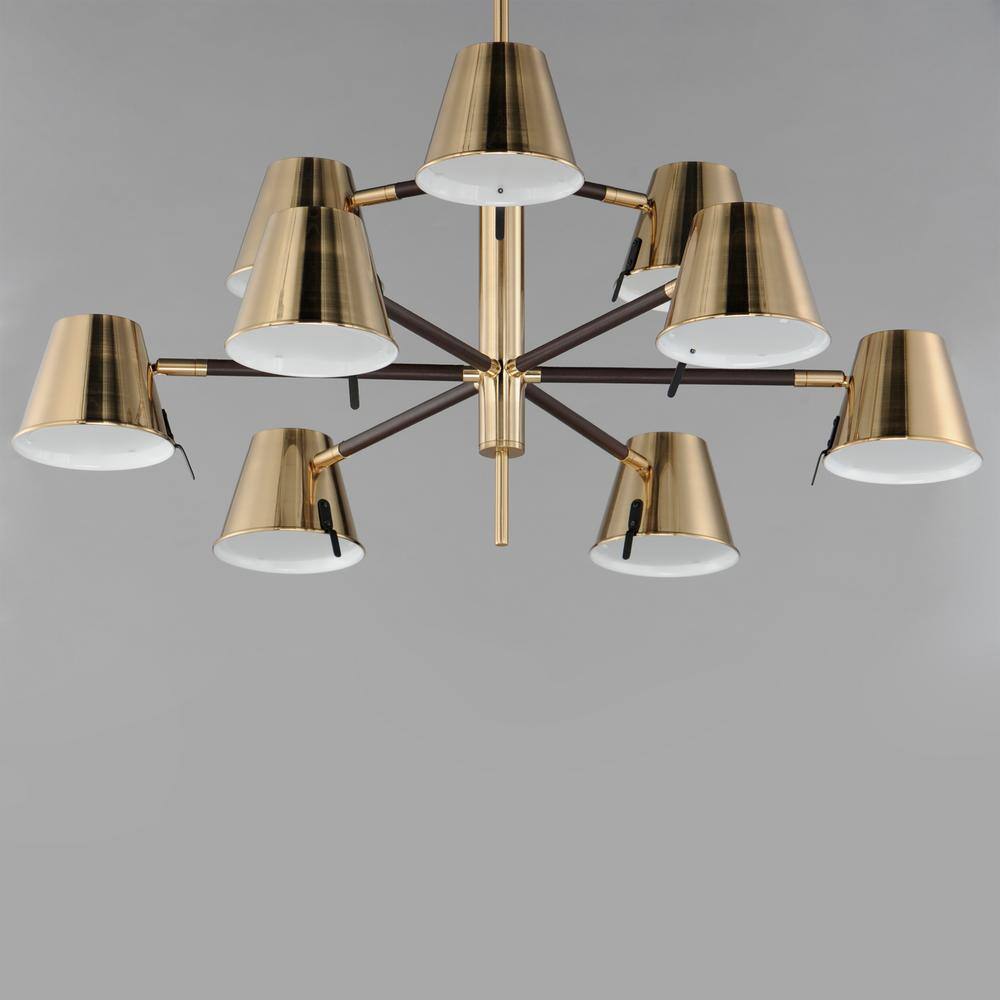 Maxim Lighting Carlo 9-Light Integrated LED Gold Chandelier