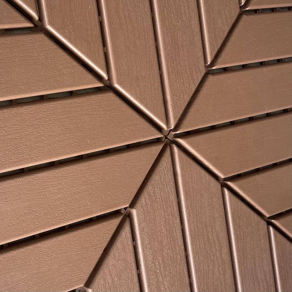 1 ft. x 1 ft. Plastic Deck Tile in Dark Brown for Outdoor Porch Poolside Balcony Backyard (44 Per Box)
