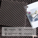 12.25 in. x 12.25 in. Outdoor Square Composite Interlocking Flooring Deck Tiles in Dark Brown (Pack of 27 Tiles)