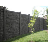 SimTek 5 in. x 5 in. x 8-1/2 ft. Dark/Walnut Brown Composite Fence End Post