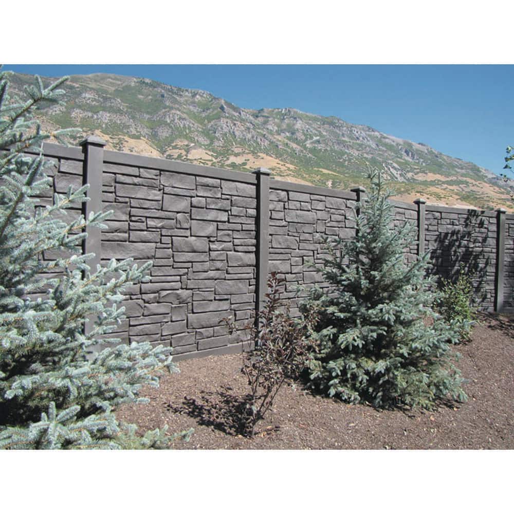 SimTek 5 in. x 5 in. x 8-1/2 ft. Dark/Walnut Brown Composite Fence End Post