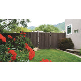 SimTek 5 in. x 5 in. x 8-1/2 ft. Dark/Walnut Brown Composite Fence End Post