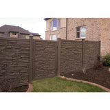 SimTek 5 in. x 5 in. x 8-1/2 ft. Dark/Walnut Brown Composite Fence Gate Post