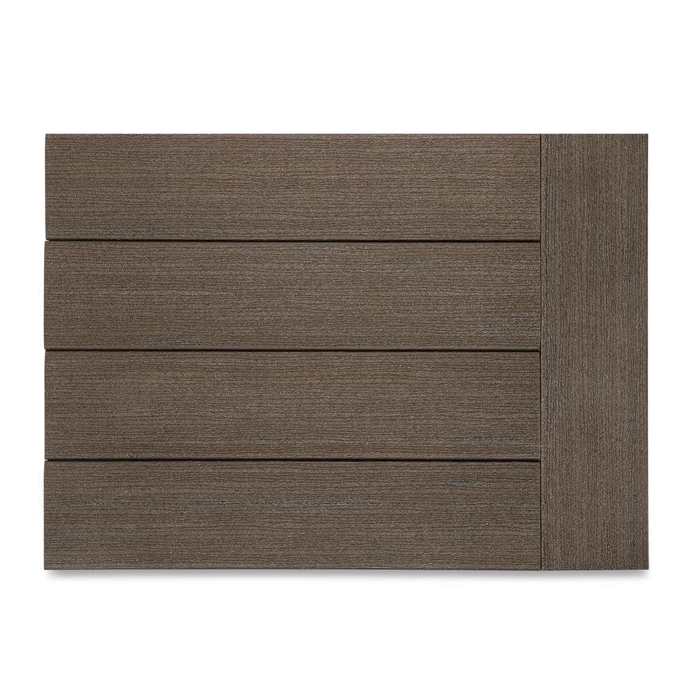 TimberTech Composite Prime+ 1 in. x 6 in. x 1 ft. Grooved Dark Cocoa Composite Sample (Actual: 0.94 in. x 5.36 in. x 1 ft)