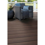 TimberTech Composite Prime+ 1 in. x 6 in. x 1 ft. Grooved Dark Cocoa Composite Sample (Actual: 0.94 in. x 5.36 in. x 1 ft)