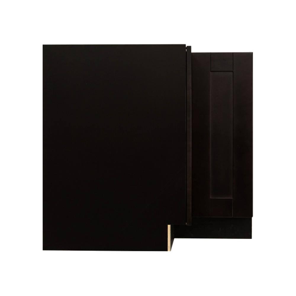 LIFEART CABINETRY Anchester Assembled 36 in. x 34.5 in. x 24 in. Base Lazy Susan Cabinet in Dark Espresso