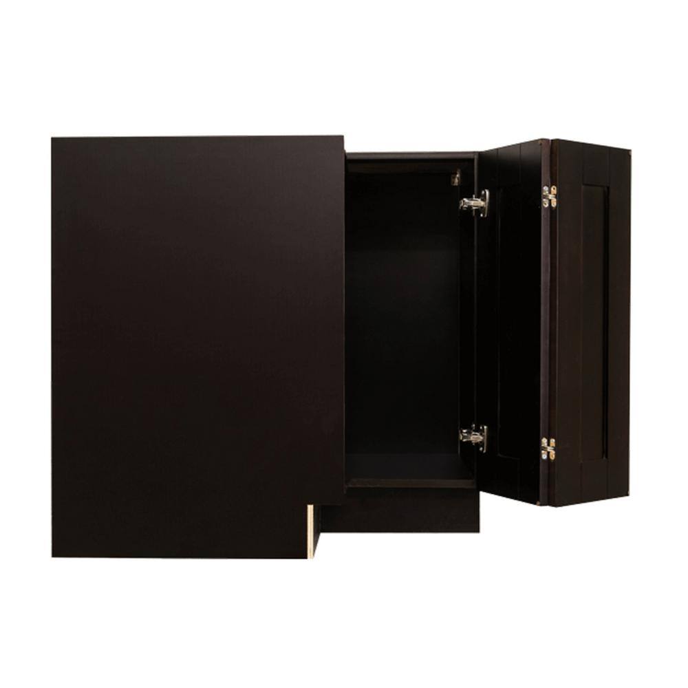 LIFEART CABINETRY Anchester Assembled 36 in. x 34.5 in. x 24 in. Base Lazy Susan Cabinet in Dark Espresso