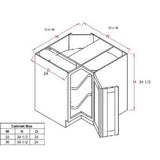 LIFEART CABINETRY Anchester Assembled 36 in. x 34.5 in. x 24 in. Base Lazy Susan Cabinet in Dark Espresso