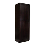 LIFEART CABINETRY Anchester Assembled 24 in. x 90 in. x 24 in. Tall Pantry with 4 Doors in Dark Espresso