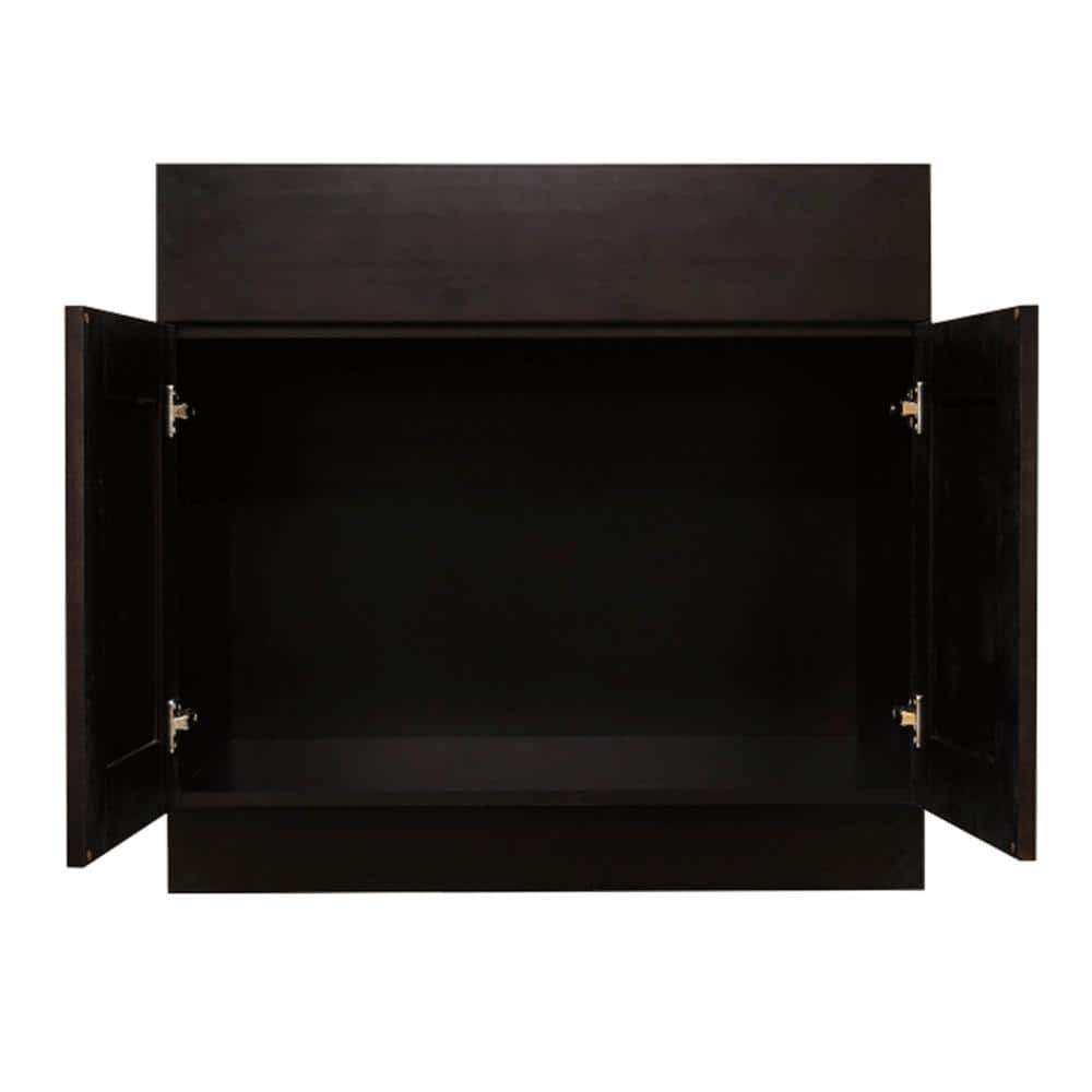 LIFEART CABINETRY Anchester Assembled 36 in. x 34.5 in. x 24 in. Sink Base Cabinet with 2 Doors in Dark Espresso