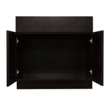 LIFEART CABINETRY Anchester Assembled 36 in. x 34.5 in. x 24 in. Sink Base Cabinet with 2 Doors in Dark Espresso