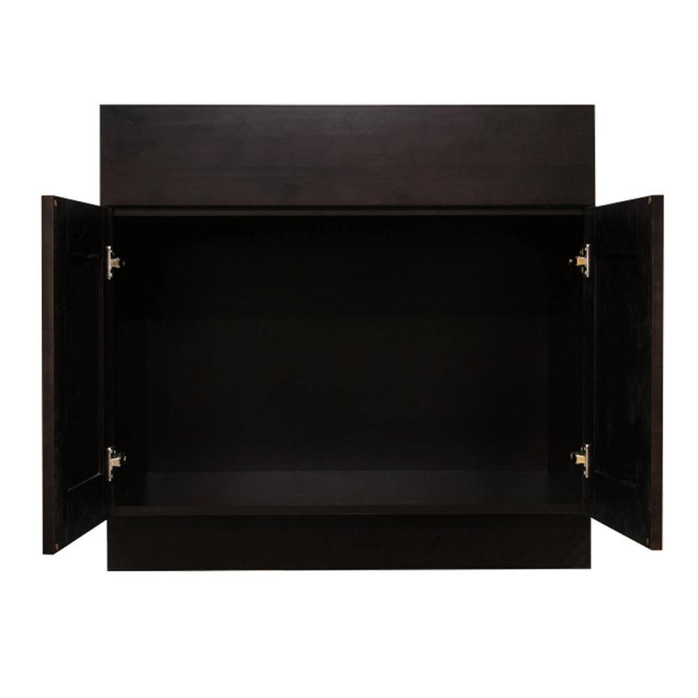 LIFEART CABINETRY Anchester Assembled 39 in. x 34.5 in. x 24 in. Sink Base Cabinet with 2 Doors in Dark Espresso