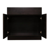 LIFEART CABINETRY Anchester Assembled 39 in. x 34.5 in. x 24 in. Sink Base Cabinet with 2 Doors in Dark Espresso