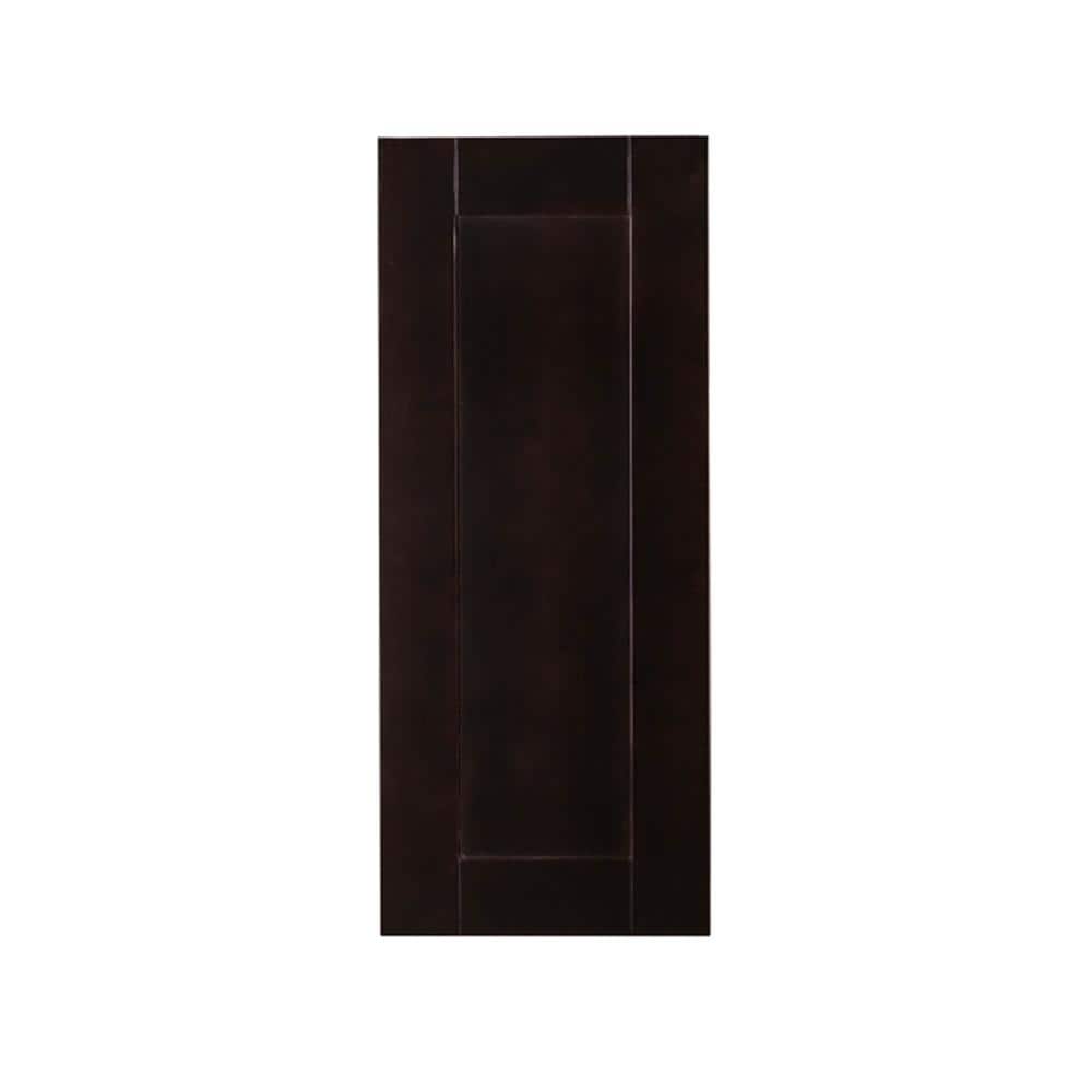 LIFEART CABINETRY Anchester Assembled 12 in. x 36 in. x 12 in. Wall Cabinet with 1 Door 2 Shelves in Dark Espresso