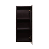 LIFEART CABINETRY Anchester Assembled 12 in. x 36 in. x 12 in. Wall Cabinet with 1 Door 2 Shelves in Dark Espresso