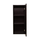 LIFEART CABINETRY Anchester Assembled 18 in. x 36 in. x 12 in. Wall Cabinet with 1 Door 2 Shelves in Dark Espresso
