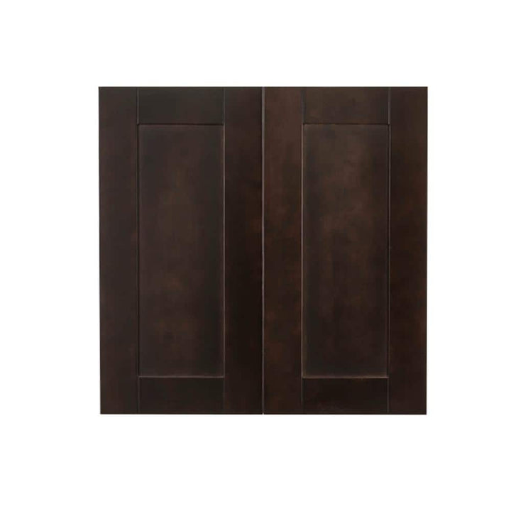 LIFEART CABINETRY Anchester Assembled 36 in. x 21 in. x 24 in. Wall Cabinet with 2 Doors 1 Shelf in Dark Espresso