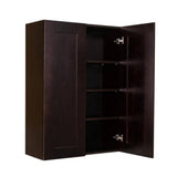 LIFEART CABINETRY Anchester Assembled 36 in. x 42 in. x 12 in. Wall Cabinet with 2 Doors 3 Shelves in Dark Espresso