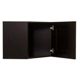 LIFEART CABINETRY Anchester Assembled 24x12x12 in. Wall Diagonal Cabinet with 1 Door in Dark Espresso
