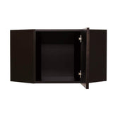 LIFEART CABINETRY Anchester Assembled 24x12x12 in. Wall Diagonal Cabinet with 1 Door in Dark Espresso