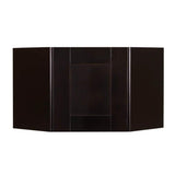 LIFEART CABINETRY Anchester Assembled 24x15x12 in. Wall Diagonal Cabinet with 1 Door in Dark Espresso