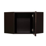 LIFEART CABINETRY Anchester Assembled 24x18x12 in. Wall Diagonal Cabinet with 1 Door in Dark Espresso
