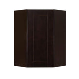 LIFEART CABINETRY Anchester Assembled 24x36x15 in. Wall Diagonal Corner Cabinet with 1 Door 2 Shelves in Dark Espresso