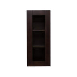 LIFEART CABINETRY Anchester Assembled 12 in. x 36 in. x 12 in. Wall Mullion Door Cabinet with 1 Door 2 Shelves in Dark Espresso