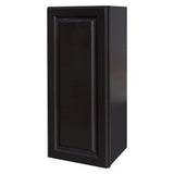LIFEART CABINETRY Newport Ready to Assemble 21x36x12 in. 1-Door Wall Cabinet with 2-Shelves in Dark Espresso