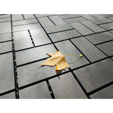 1 ft. x 1 ft. Patio Plastic Interlocking Square Waterproof Deck Tile in Dark Gray (44-Pack) for Poolside Backyard