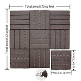 1 ft. x 1 ft. Plastic Deck Tile in Brown (27-Piece)