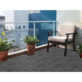 1 ft. x 1 ft. Plastic Composite Deck Tile in Dark Gray, Resist Rust, Water, Easy to DIY and Maintain(35 per Case)