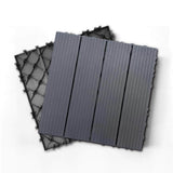 1 ft. x 1 ft. Plastic Composite Deck Tile in Dark Gray, Resist Rust, Water, Easy to DIY and Maintain(35 per Case)