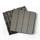 1 ft. x 1 ft. Plastic Composite Deck Tile in Dark Gray, Resist Rust, Water, Easy to DIY and Maintain(20 per Case)