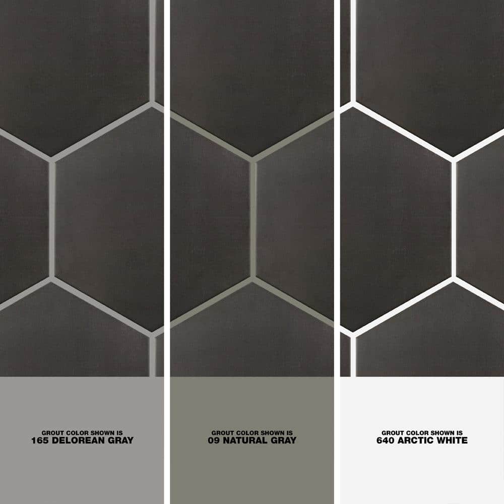 Ivy Hill Tile Langston Dark Gray 9.875 in. x 11.375 in. x 10mm Matte Porcelain Floor and Wall Tile (18 pieces / 10.76 sq. ft. / box)