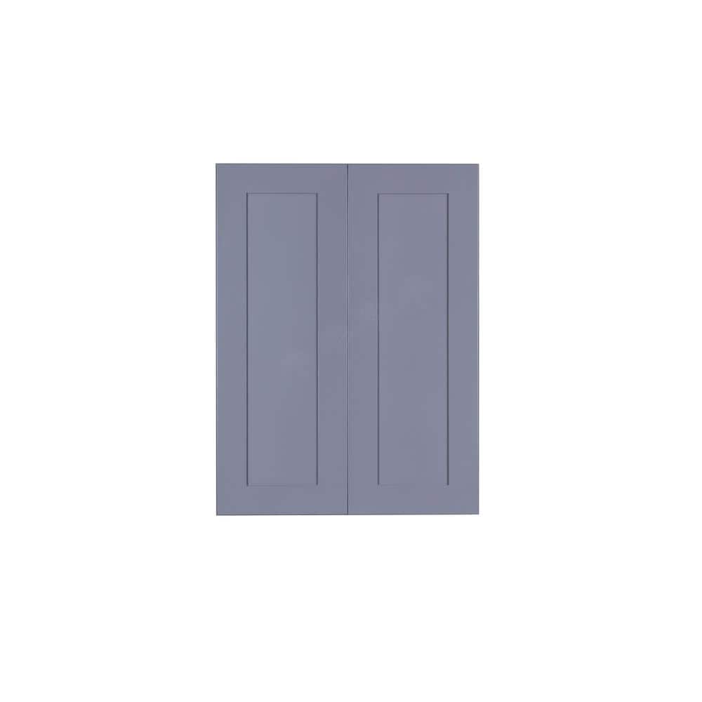 LIFEART CABINETRY Lancaster Gray Plywood Shaker Stock Assembled Wall Kitchen Cabinet 30 in. W x 36 in. H x 12 in. D