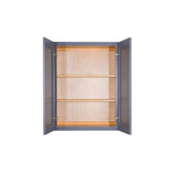 LIFEART CABINETRY Lancaster Gray Plywood Shaker Stock Assembled Wall Kitchen Cabinet 30 in. W x 36 in. H x 12 in. D