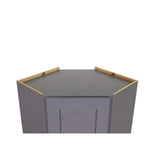 LIFEART CABINETRY Lancaster Gray Plywood Shaker Stock Assembled Wall Diagonal Corner Kitchen Cabinet 24 in. W x 36 in. H x 12 in. D