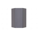 LIFEART CABINETRY Lancaster Gray Plywood Shaker Stock Assembled Wall Diagonal Corner Kitchen Cabinet 24 in. W x 36 in. H x 12 in. D