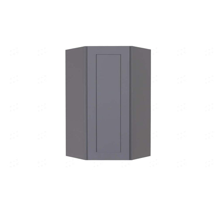LIFEART CABINETRY Lancaster Gray Plywood Shaker Stock Assembled Wall Diagonal Corner Kitchen Cabinet 24 in. W x 36 in. H x 12 in. D