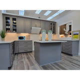 LIFEART CABINETRY Lancaster Gray Plywood Shaker Stock Assembled Wall Diagonal Corner Kitchen Cabinet 24 in. W x 36 in. H x 12 in. D