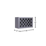 LIFEART CABINETRY Lancaster Gray Plywood Shaker Stock Assembled Wall Wine Rack Cabinet in Gray 30 in. W x 15 in. H x 12 in. D