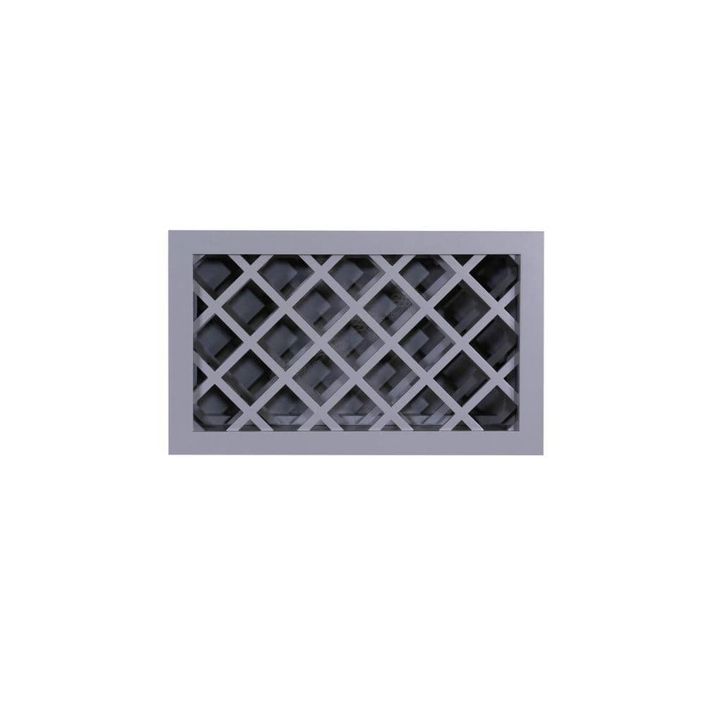 LIFEART CABINETRY Lancaster Gray Plywood Shaker Stock Assembled Wall Wine Rack Cabinet in Gray 30 in. W x 15 in. H x 12 in. D