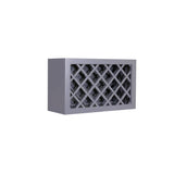 LIFEART CABINETRY Lancaster Gray Plywood Shaker Stock Assembled Wall Wine Rack Cabinet in Gray 30 in. W x 15 in. H x 12 in. D