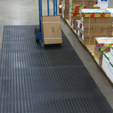 Rubber-Cal Coin Grip 4 ft. x 7 ft. Dark Grey Commercial Grade PVC Flooring