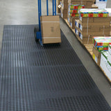 Rubber-Cal Coin Grip 4 ft. x 12 ft. Dark Grey Commercial Grade PVC Flooring