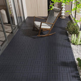 Tidoin Outdoor 1 ft. x 1 ft. Composite Deck Tile in Dark Gray(44 Per Box)