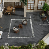 Tidoin Outdoor 1 ft. x 1 ft. Composite Deck Tile in Dark Gray(22 Per Box)